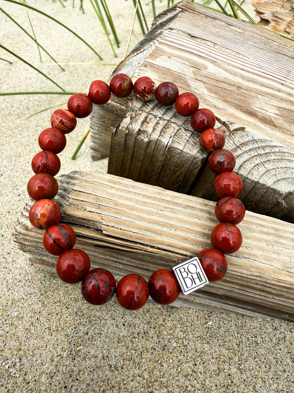Bodhi Armband - Rode jaspis 8mm