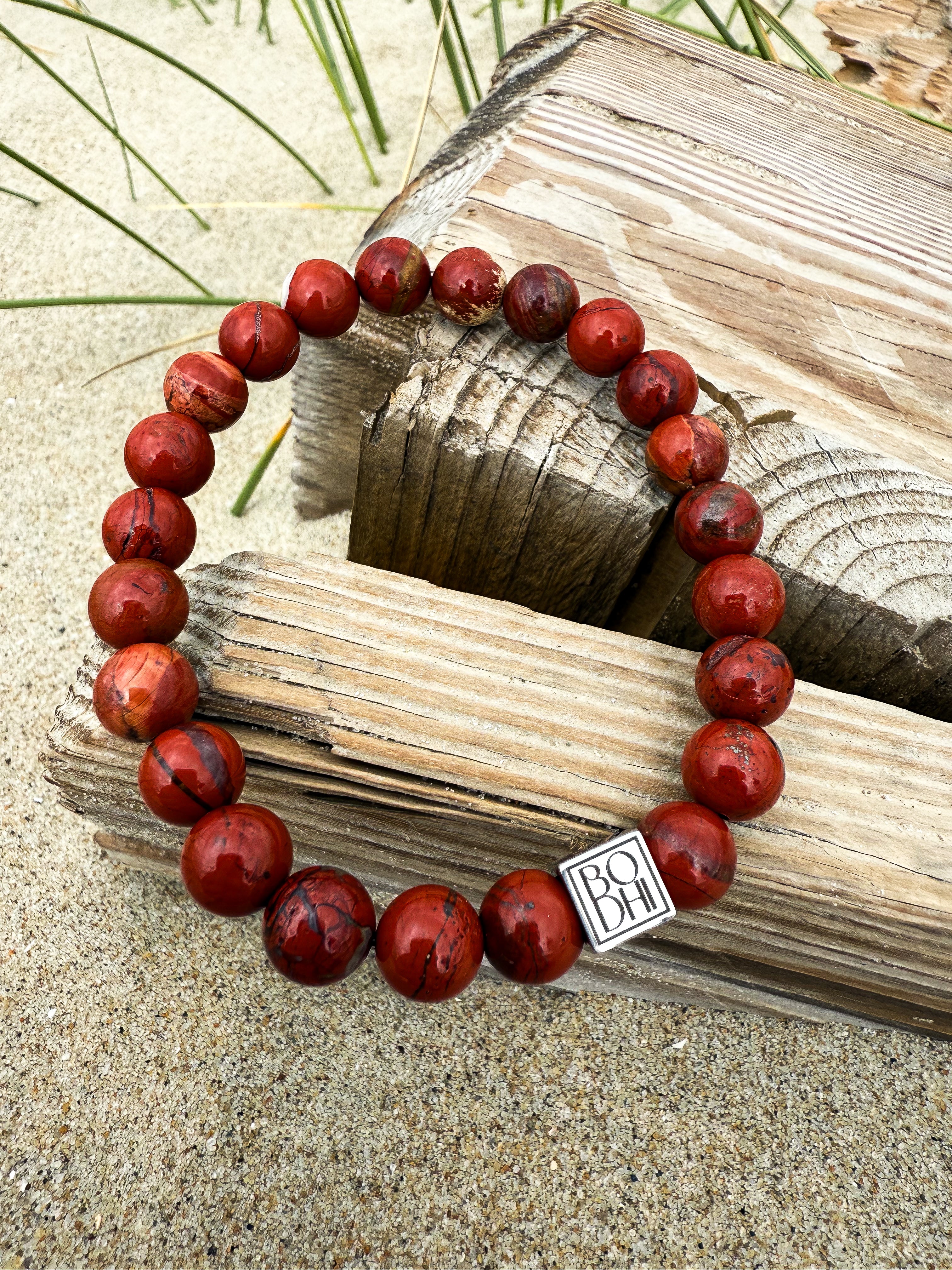 Bodhi Armband - Rode jaspis 8mm