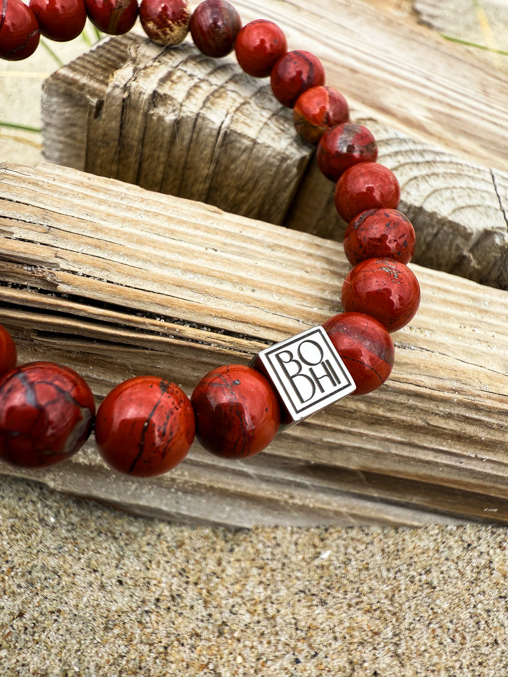 Bodhi Armband - Rode jaspis 8mm