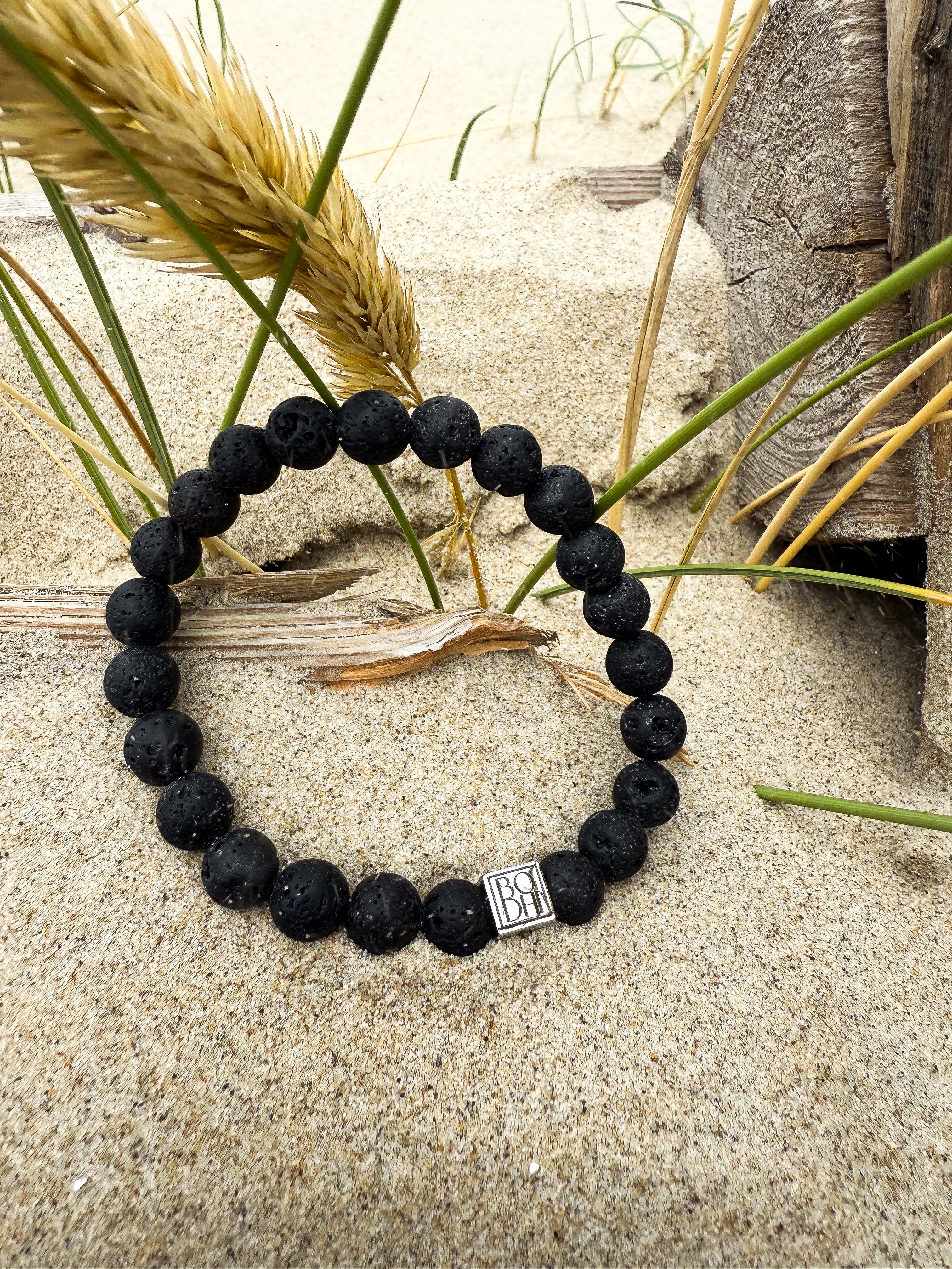 Bodhi Armband - Lavasteen 8mm