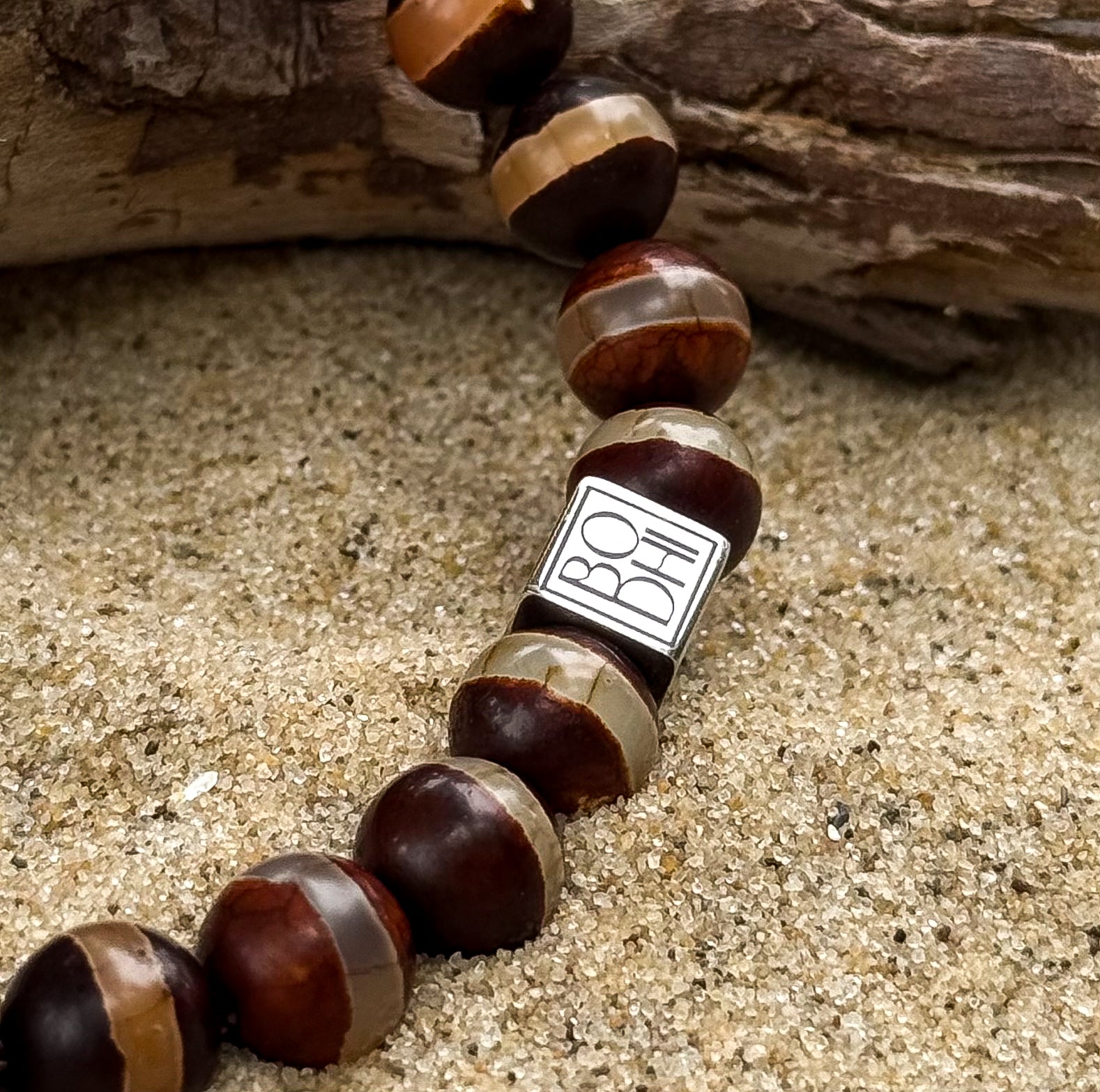 Bodhi Armband - Tibetaanse Dzi 8mm