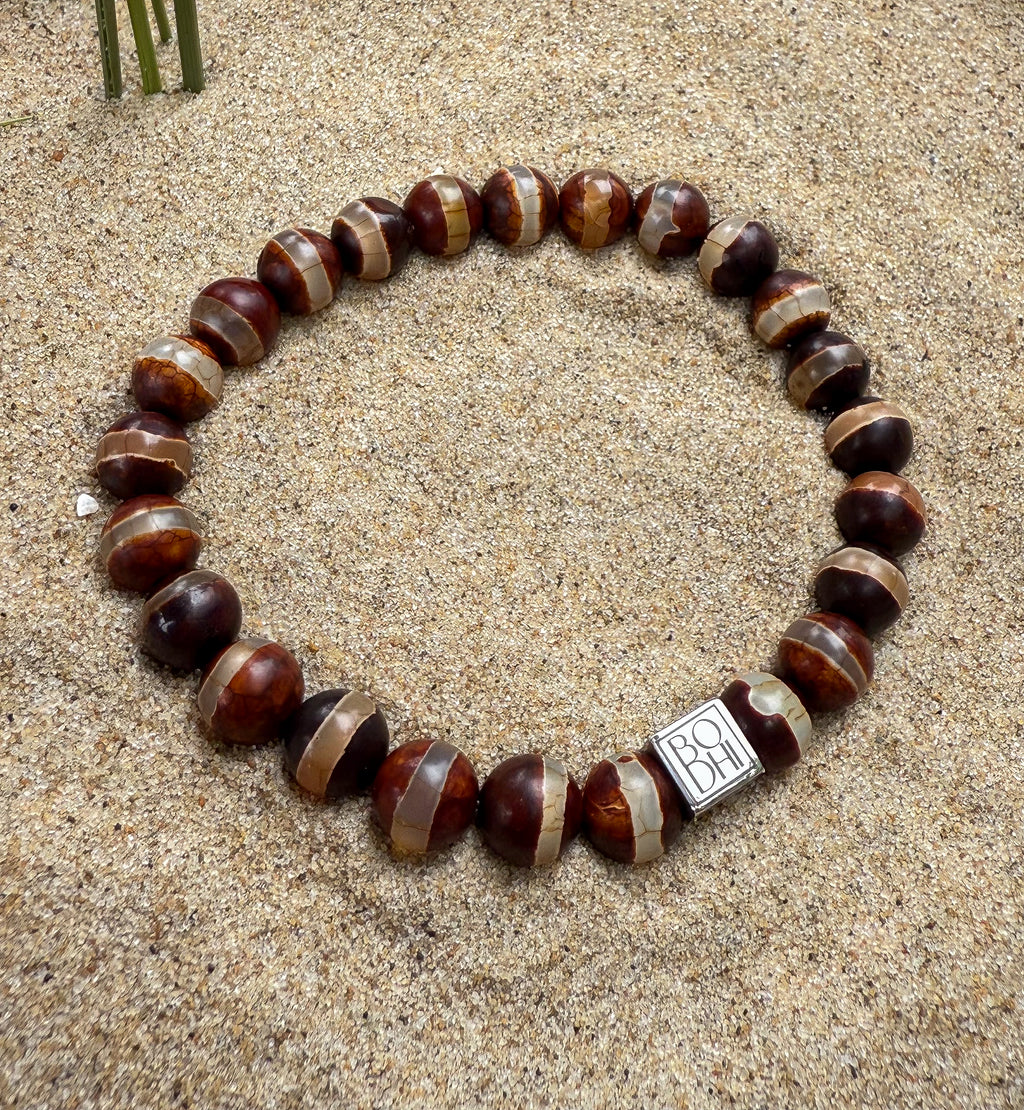 Bodhi Armband - Tibetaanse Dzi 8mm
