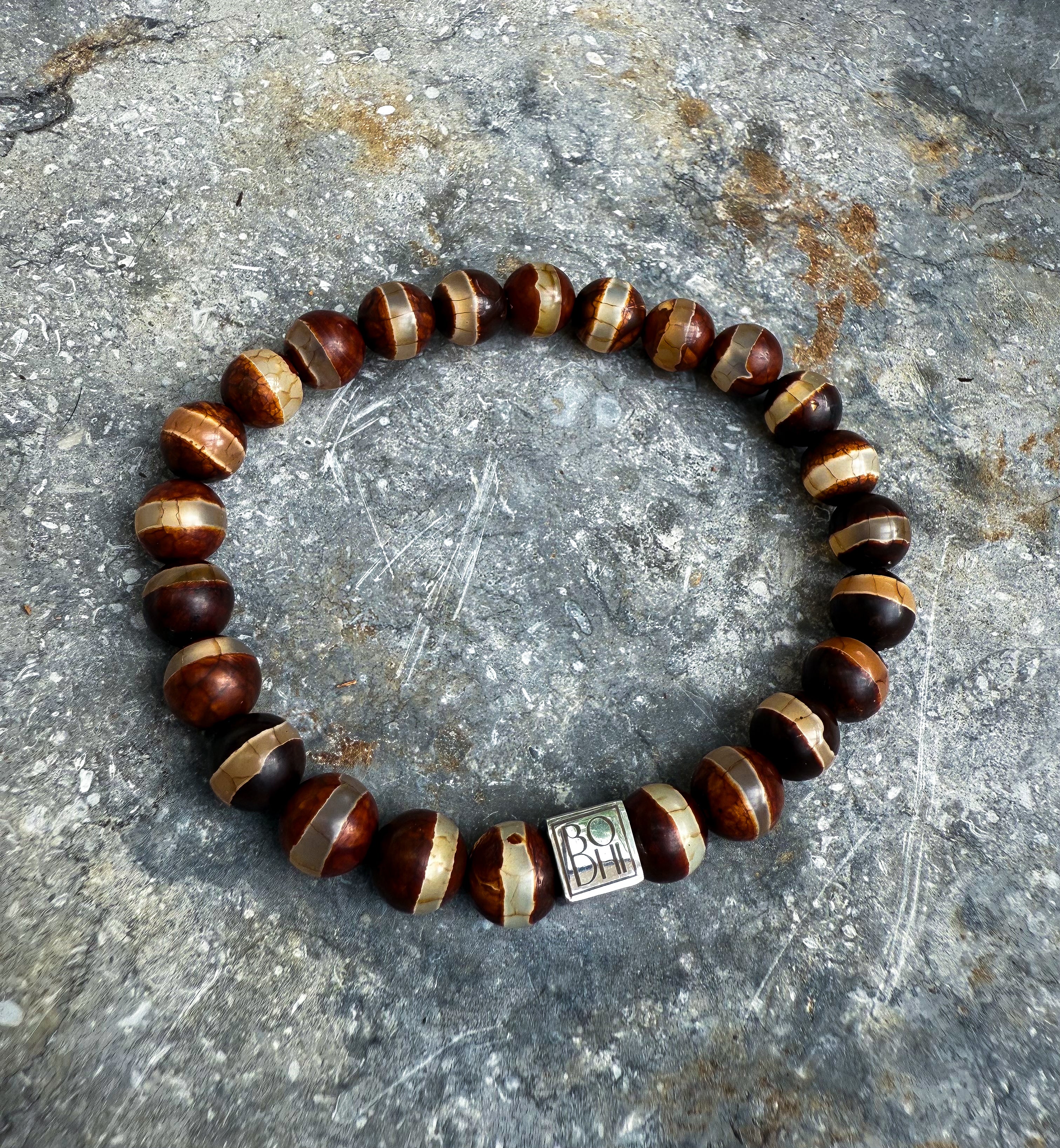Bodhi Armband - Tibetaanse Dzi 8mm