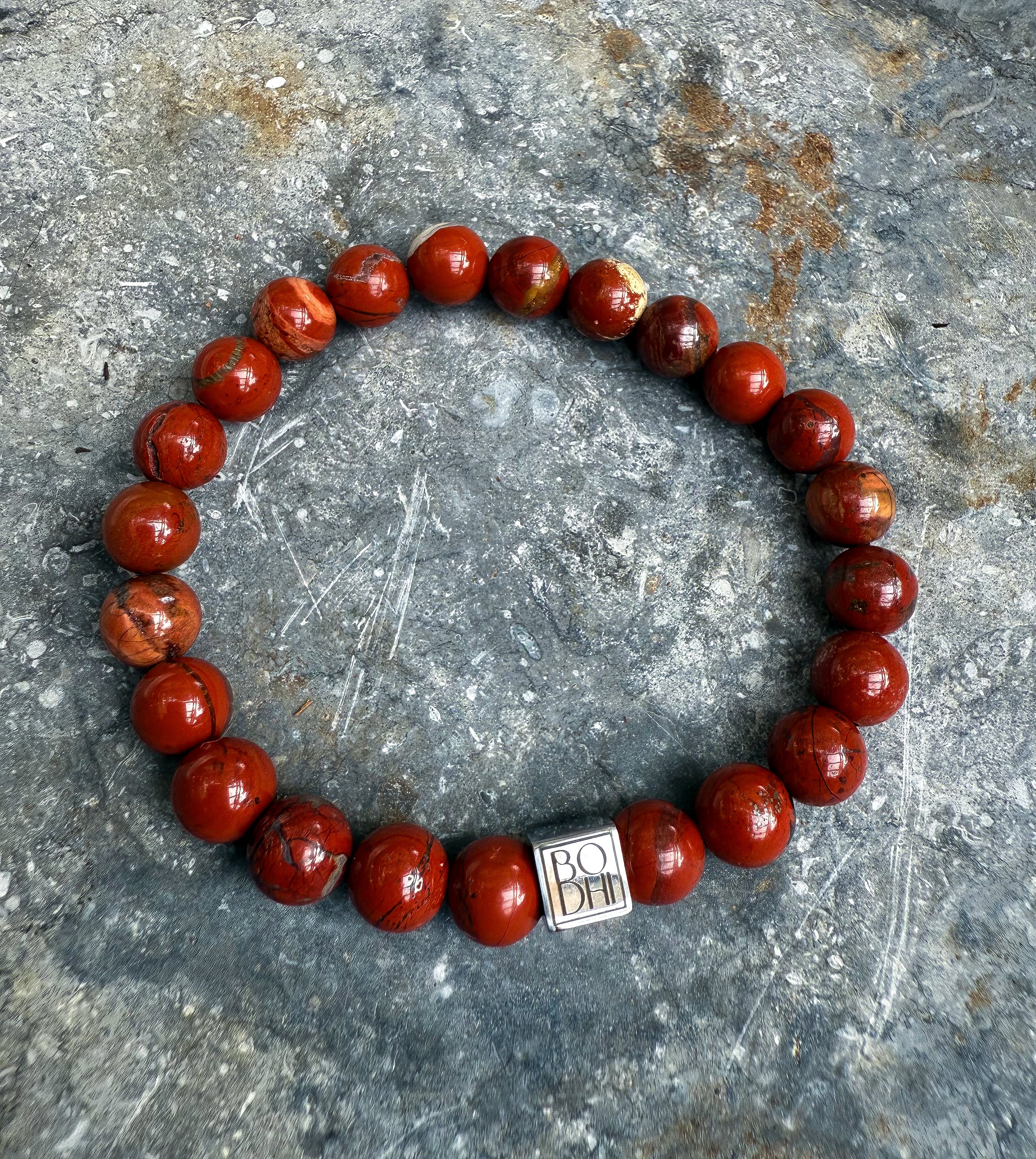 Bodhi Armband - Rode jaspis 8mm