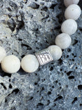 Bodhi Armband - Witte agaat 8mm