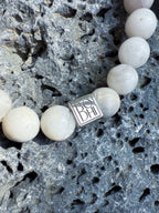 Bodhi Armband - Witte agaat 8mm