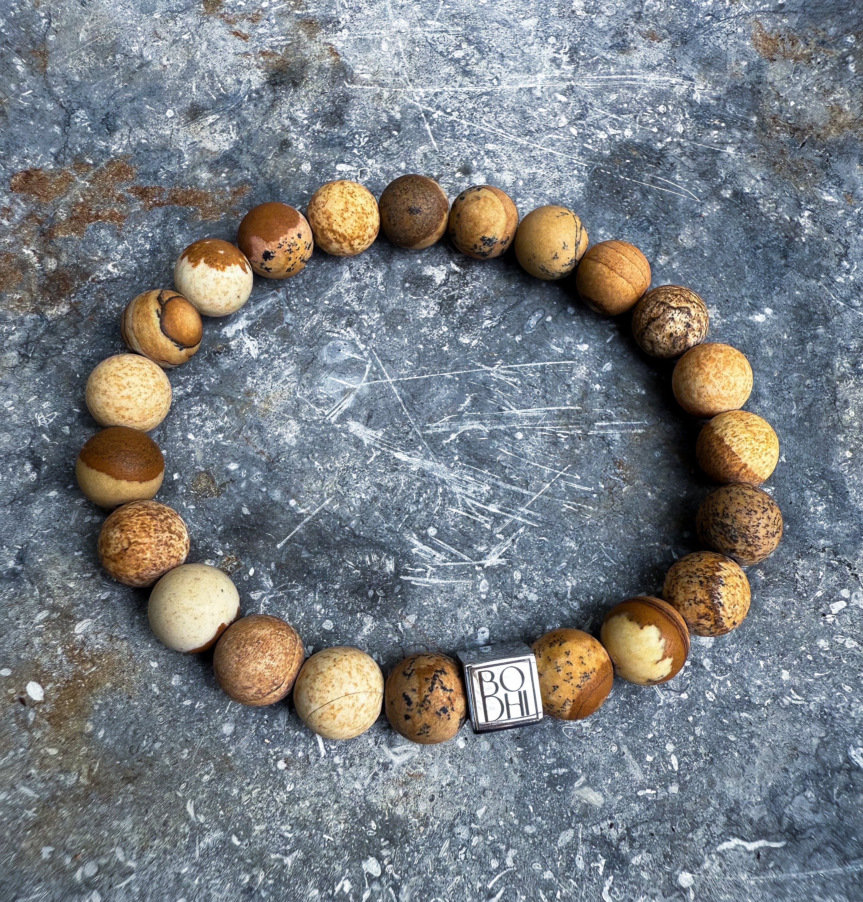 Bodhi Armband - Matte jaspis 8mm