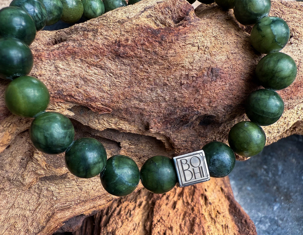 Bodhi Armband - Groene zuidelijke jade 8mm