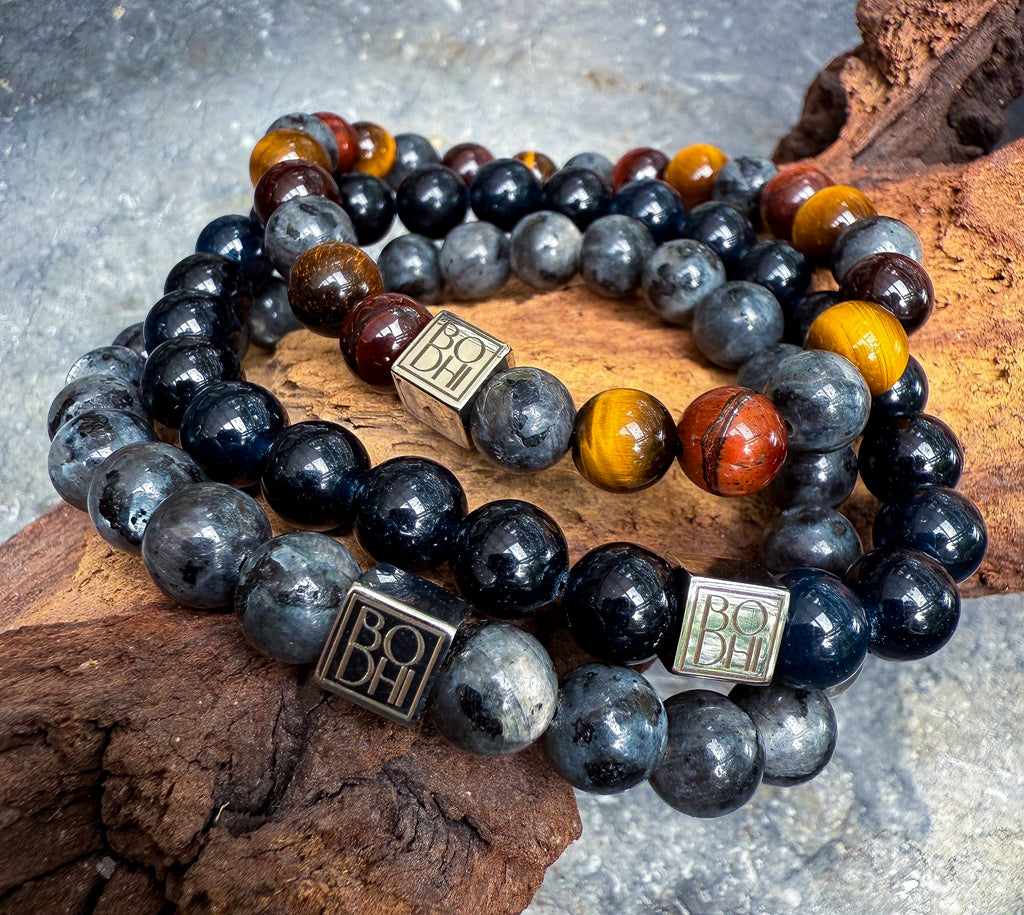 Bodhi Armband - Saffier jade 8mm