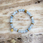 Bodhi Armband Dames - Blauwe aquamarin 6mm