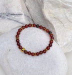 Bodhi Armband Dames - Oranje granaat 6mm