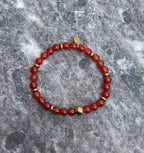 Bodhi Armband Dames - Donkerrode agaat 6mm