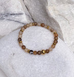 Bodhi Armband Dames - Bruine agaat 6mm