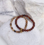 Bodhi Armband Dames - Bruine agaat 6mm