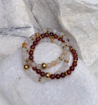 Bodhi Armband Dames - Oranje granaat 6mm