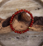 Bodhi Armband Dames - Donkerrode agaat 6mm