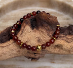 Bodhi Armband Dames - Oranje granaat 6mm