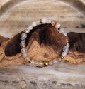 Bodhi Armband Dames - Frosted witte sardonyx 6mm