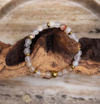 Bodhi Armband Dames - Frosted witte sardonyx 6mm