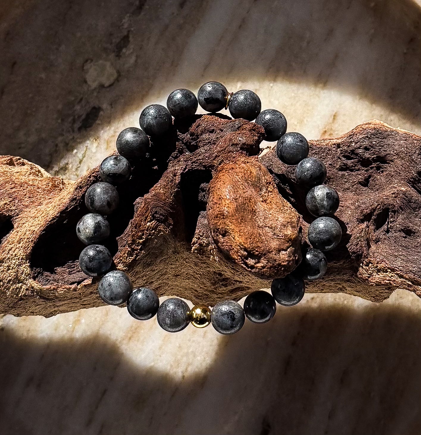 Bodhi Armband Dames - Labradoriet 8mm