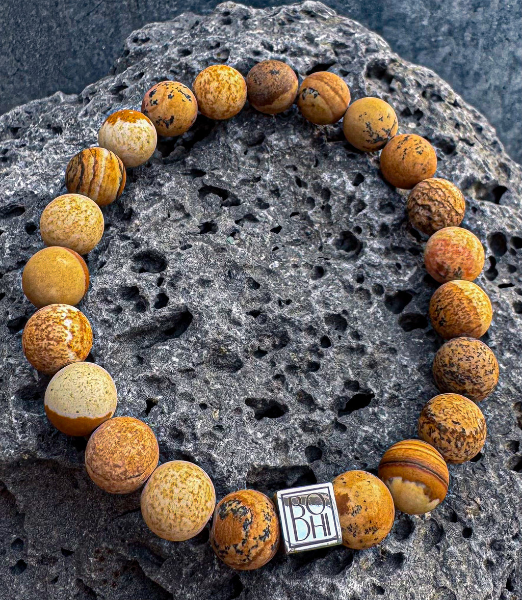 Bodhi Armband - Matte jaspis 8mm