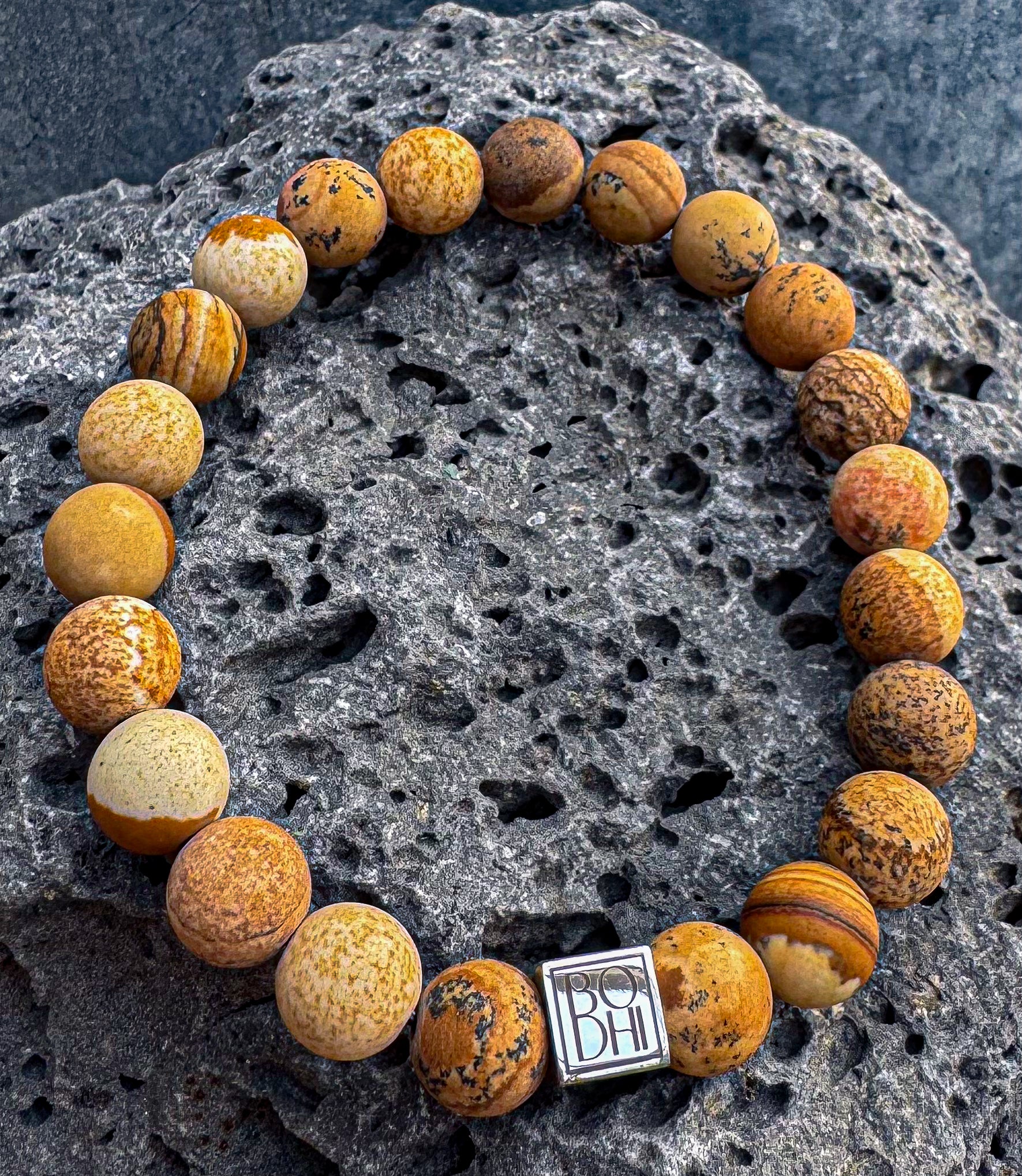 Bodhi Armband - Matte jaspis 8mm